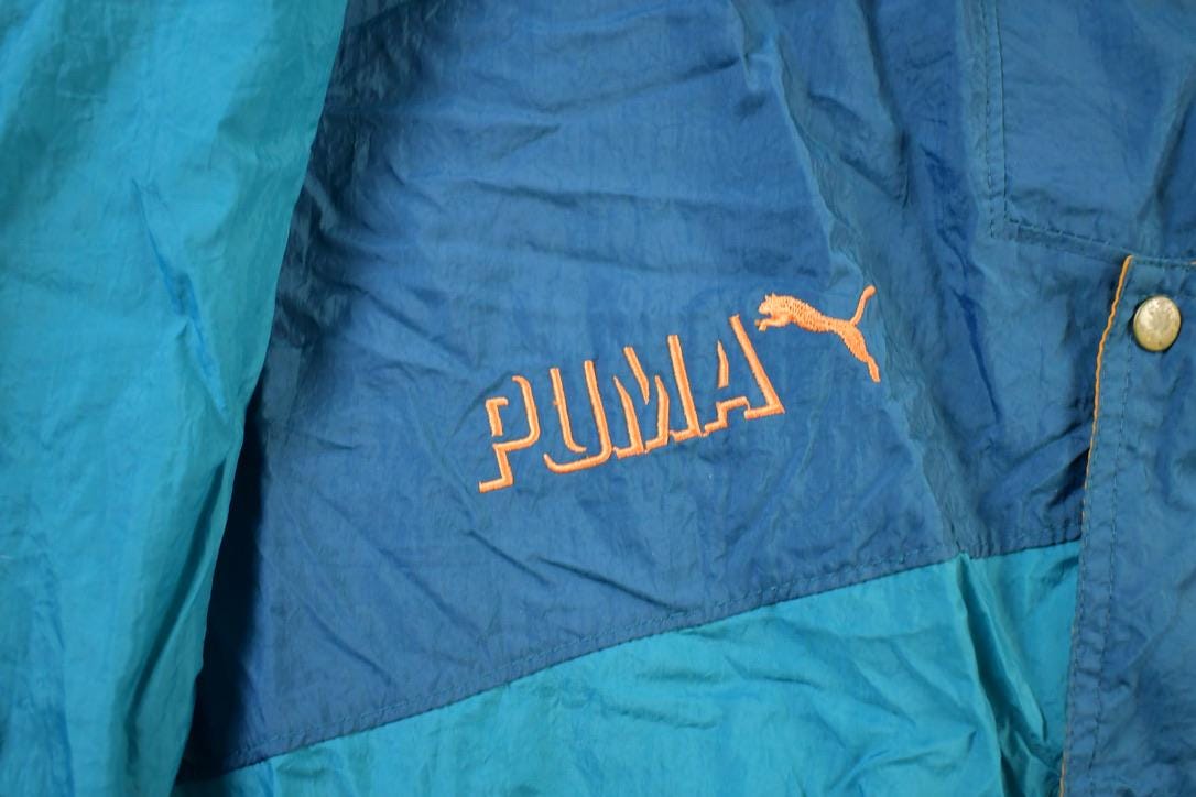 Vintage 1990s Puma Full Zip Colour Block Windbreaker Jacket