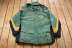 Vintage 1990s Green Bay Packers NFL Suede Full Zip Jacket