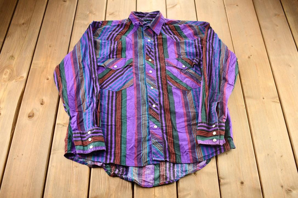 Vintage 2000s Sierra Pacific Western Pattern Button Up Shirt