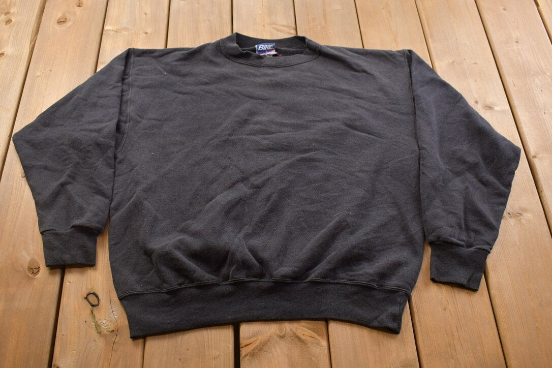 Vintage 1990s Bike Blank Black Crewneck Sweatshirt