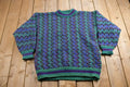 Vintage 1980s Charina Andean Arts 100% Wool Knit Sweater