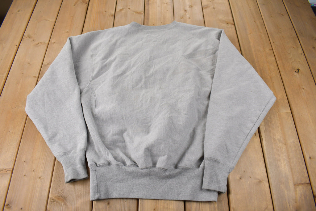 Vintage 1990s Heavyweight Embroidered Hockey Crewneck Sweatshirt Size Large