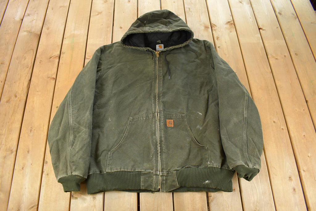 Vintage 1990s Carhartt Hooded Jacket Men's 3XL Tall