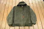Vintage 1990s Carhartt Hooded Jacket Men's 3XL Tall