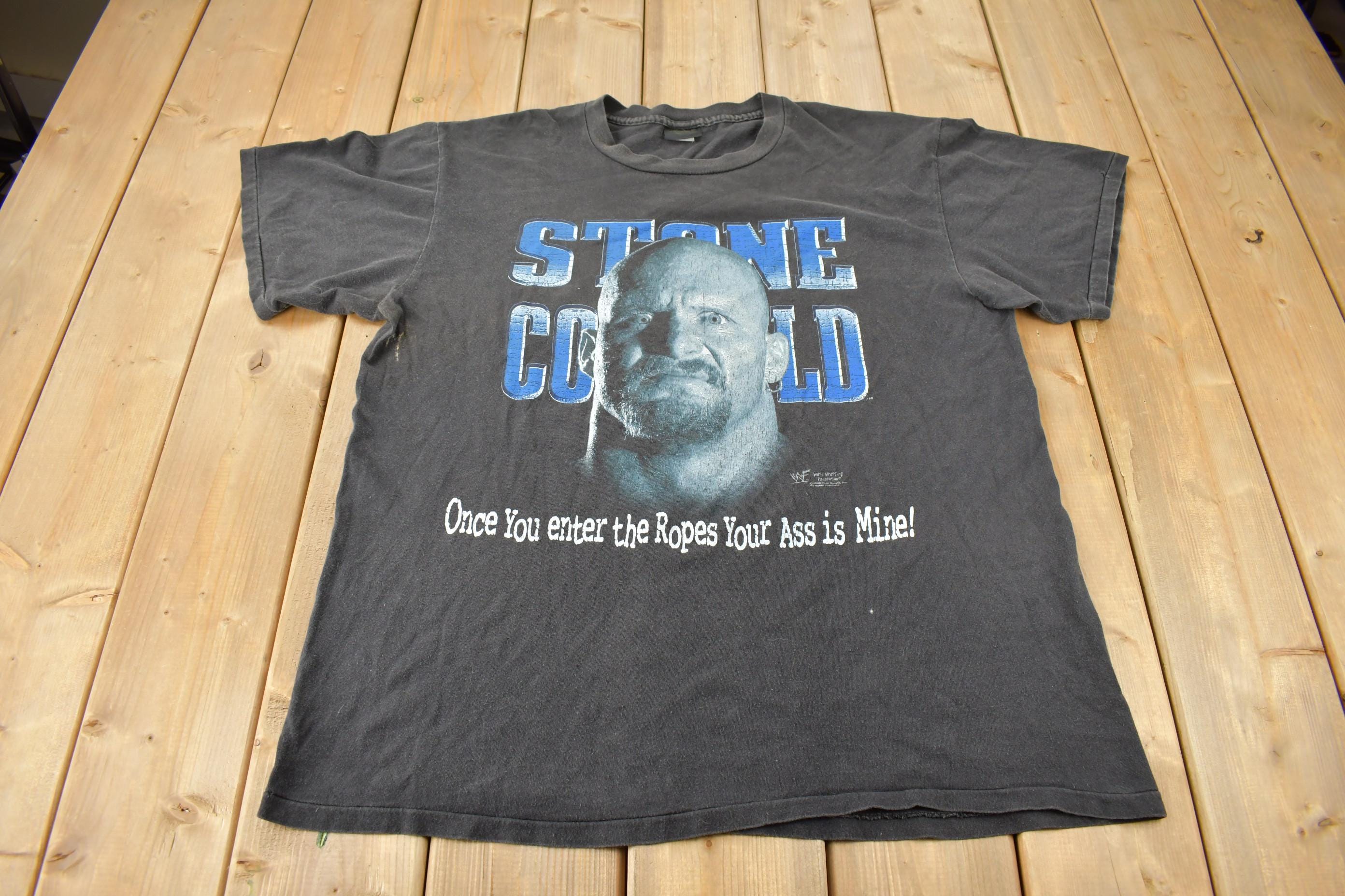 Vintage 1998 Stone Cold Steve Austin Wrestling Graphic T-Shirt