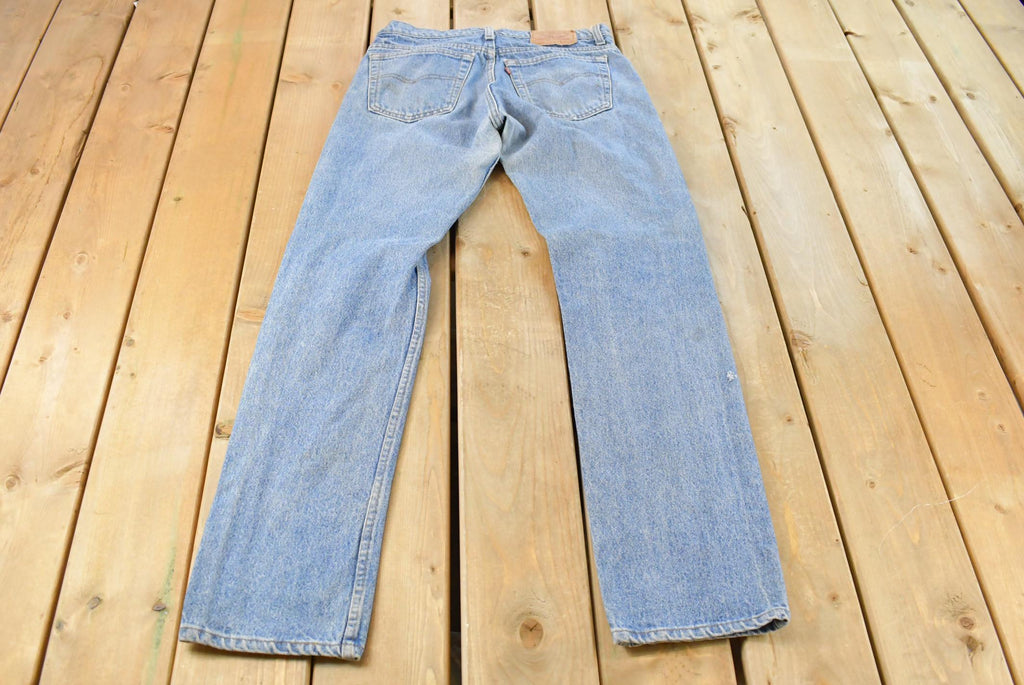 Vintage 1990s Levi's 505 Regular Fit Denim Jeans Men's 32 x 33.5 / Regular Fit / 90s Levi's / Distressed Sun Faded Jeans