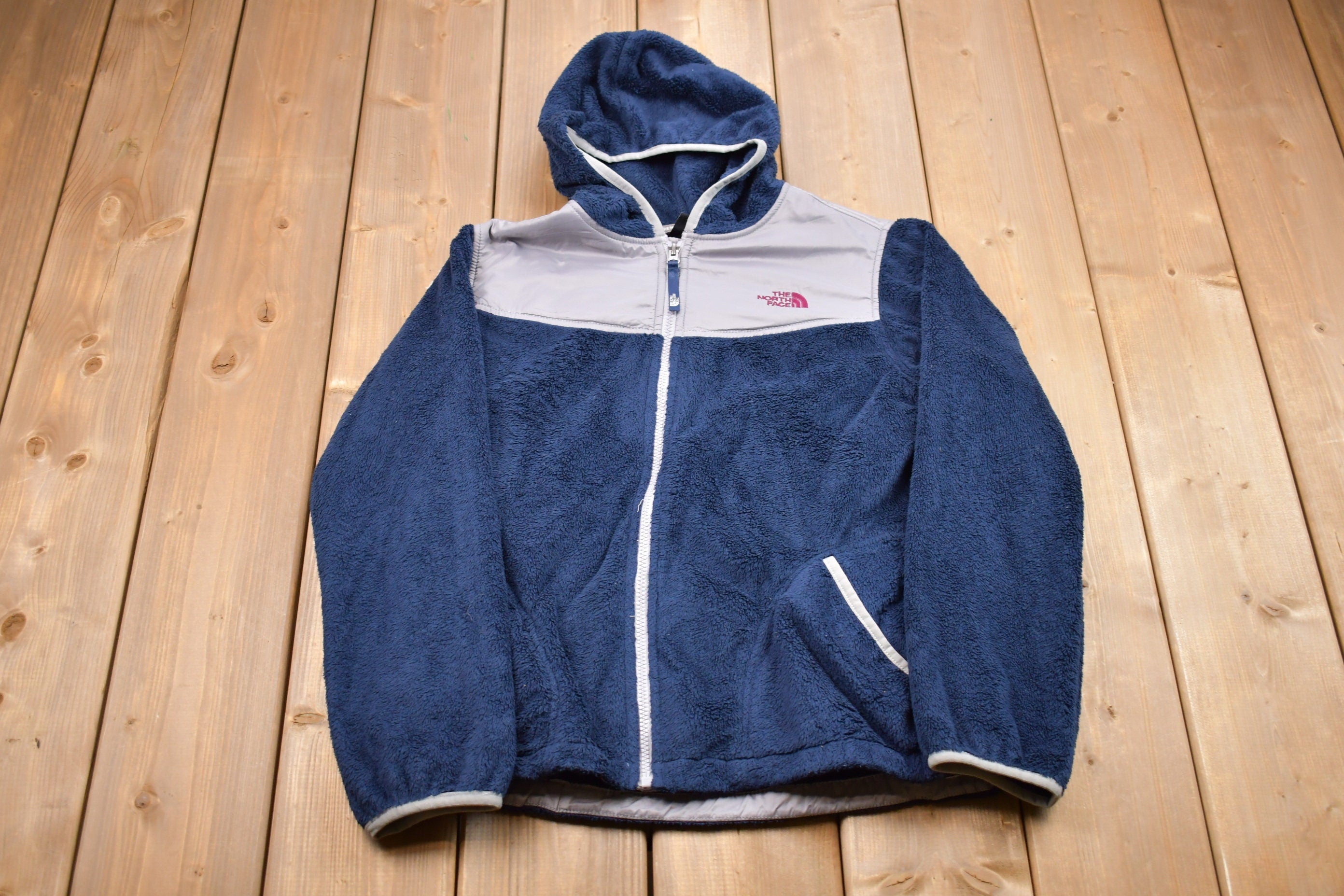 Vintage 1990s Kids The North Face Full Zip Fleece Sweater / 90s Fleece / 90s TNF / Winter Fleece / Ski / Snowboard / Streetwear Fashion