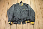 Vintage 1990s Hartwell Sports Leasco Satin Bomber Jacket