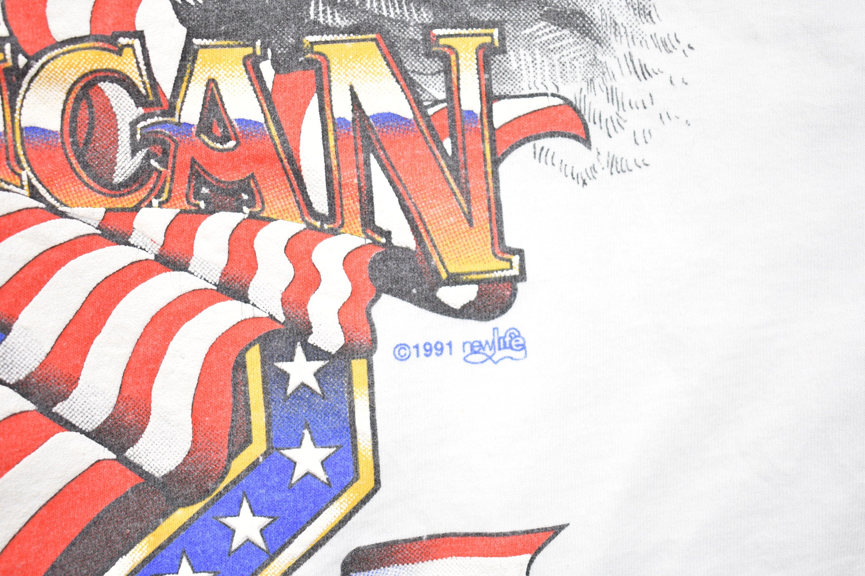 Vintage 1991 American Pride Eagle Graphic T-Shirt