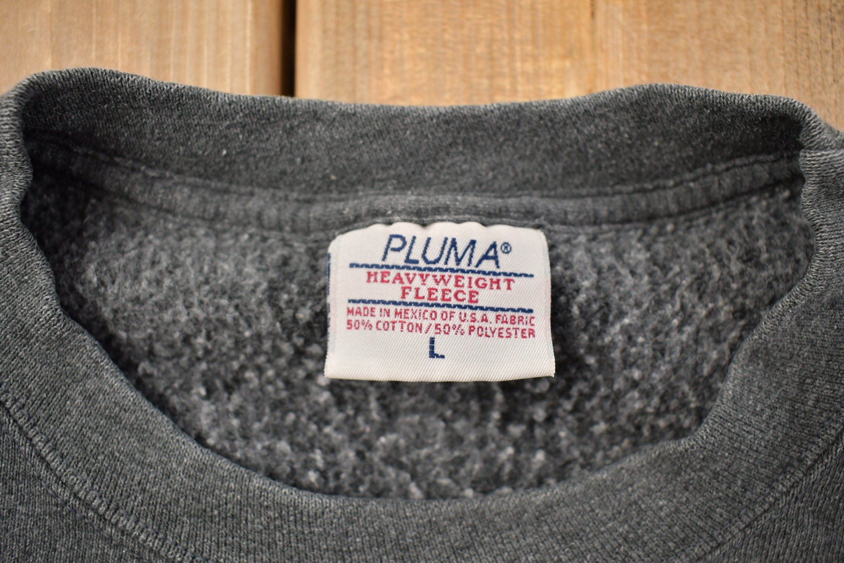 Vintage 1990s Pluma Grey Blank Crewneck Sweatshirt