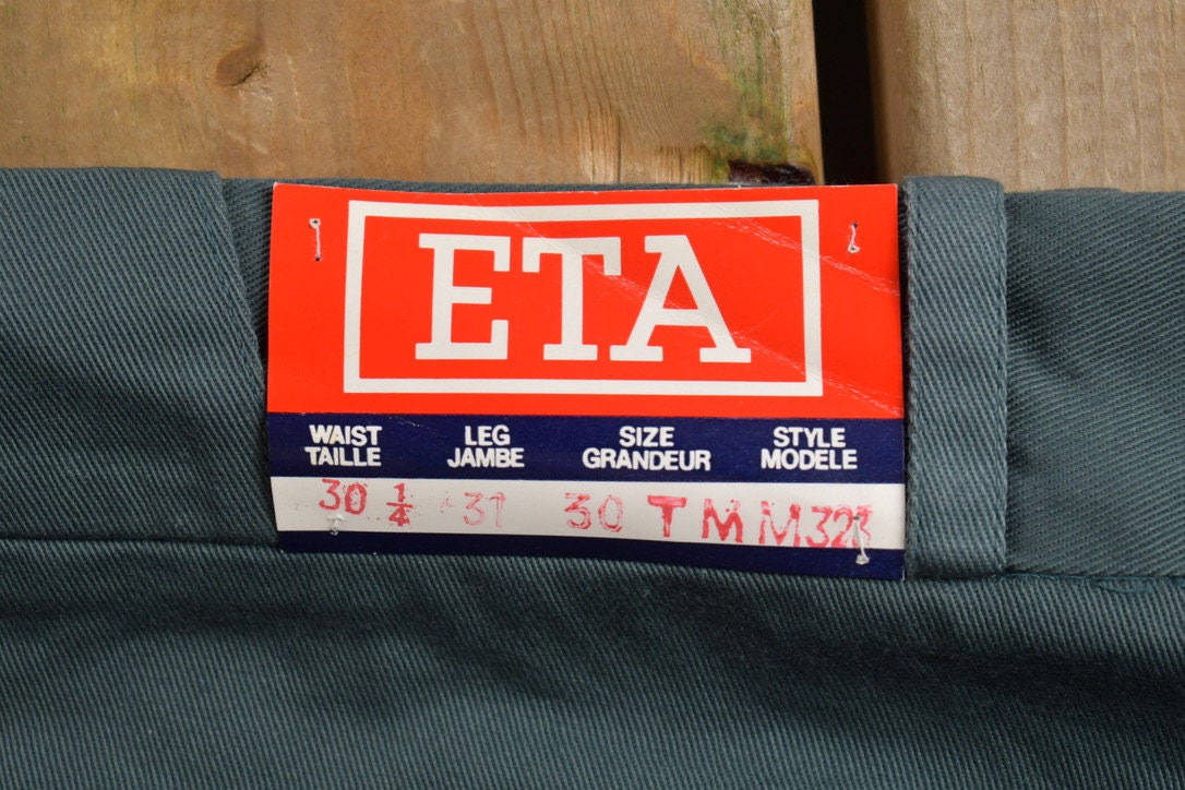Deadstock Vintage 1980s ETA Pleated Trousers Size 28 x 30.5