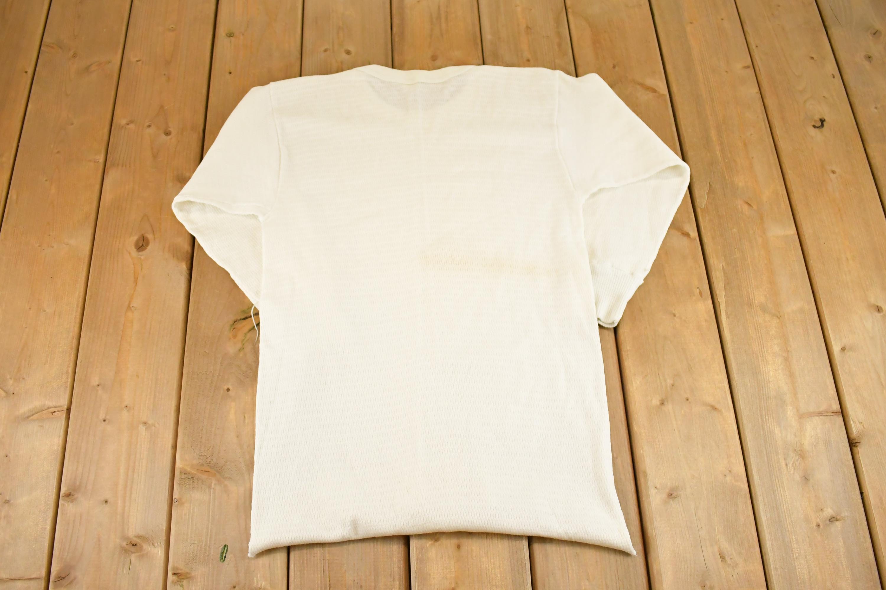 Vintage 1990s Hanes Thermal Streetwear Blank Crewneck Sweatshirt Men's S