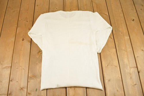 Vintage 1990s Hanes Thermal Streetwear Blank Crewneck Sweatshirt Men's S