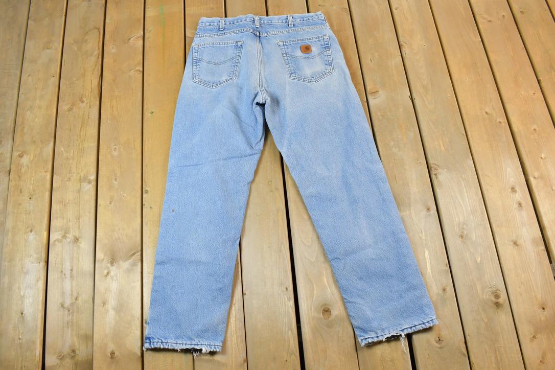 Vintage 1990s Carhartt Lined Work Denim Jeans Size 34 x 32