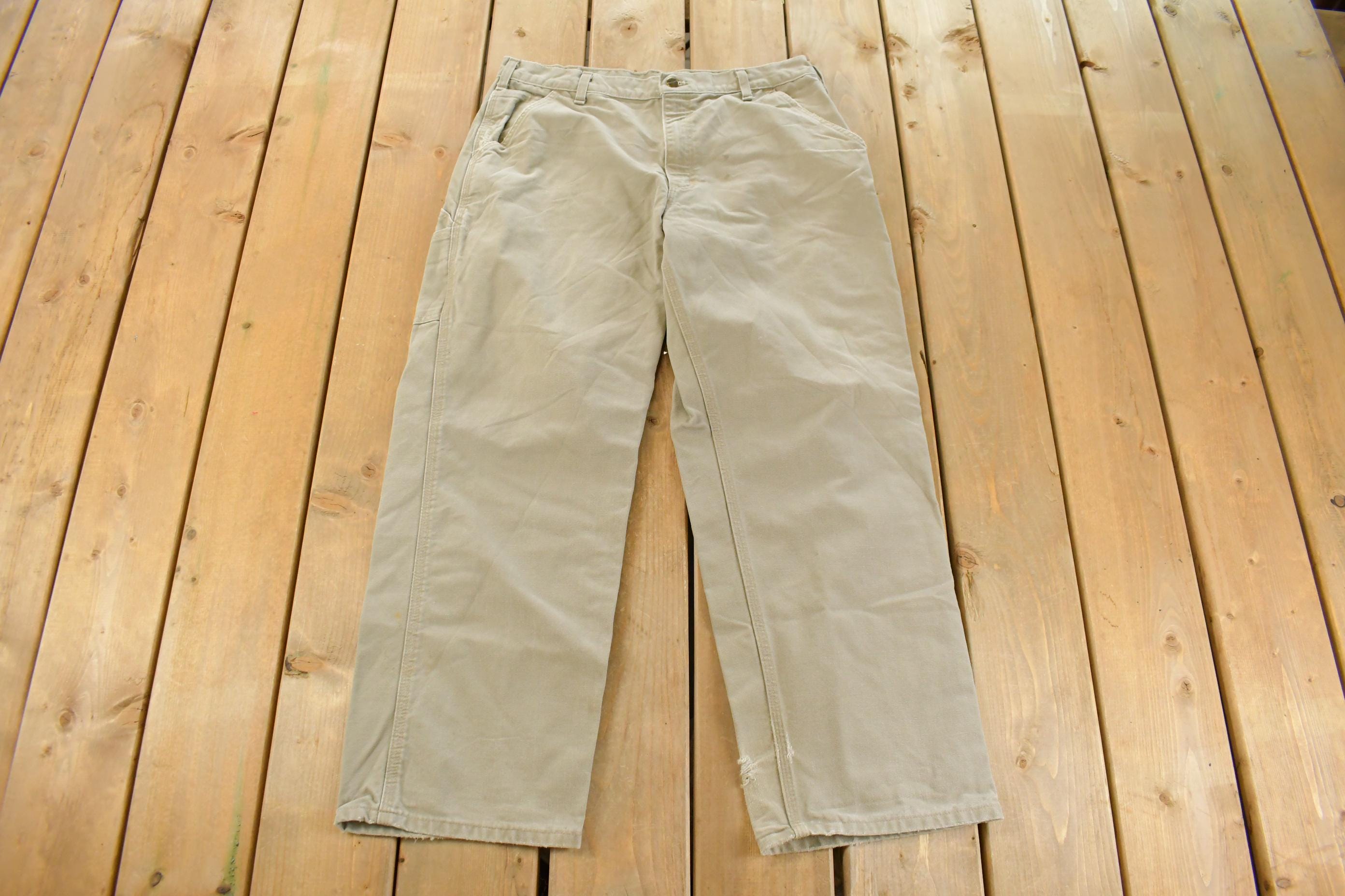 Vintage 2000s Carhartt Distressed Sun Faded Carpenter Pants Men's 34 x 28