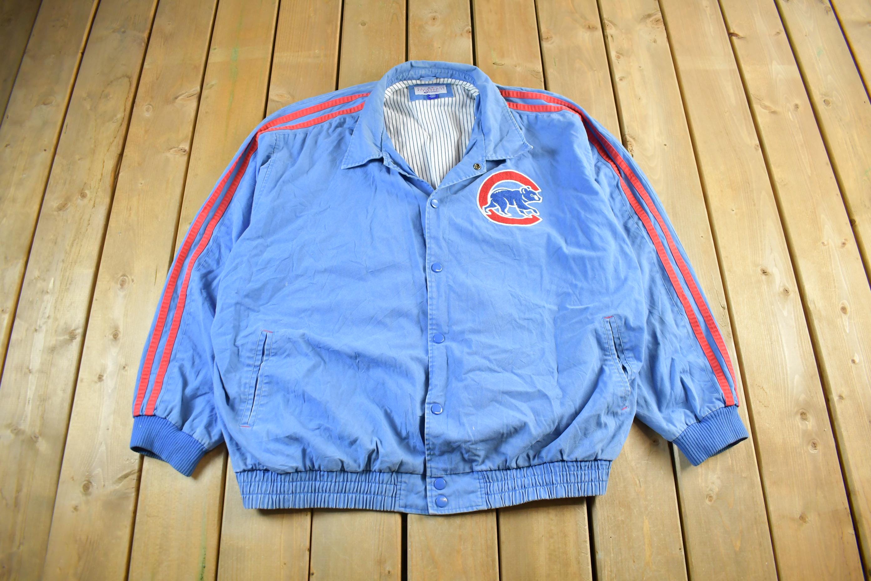 Vintage 1990s Chicago Cubs MLB Embroidered Logo Windbreaker Jacket Men's 5XL