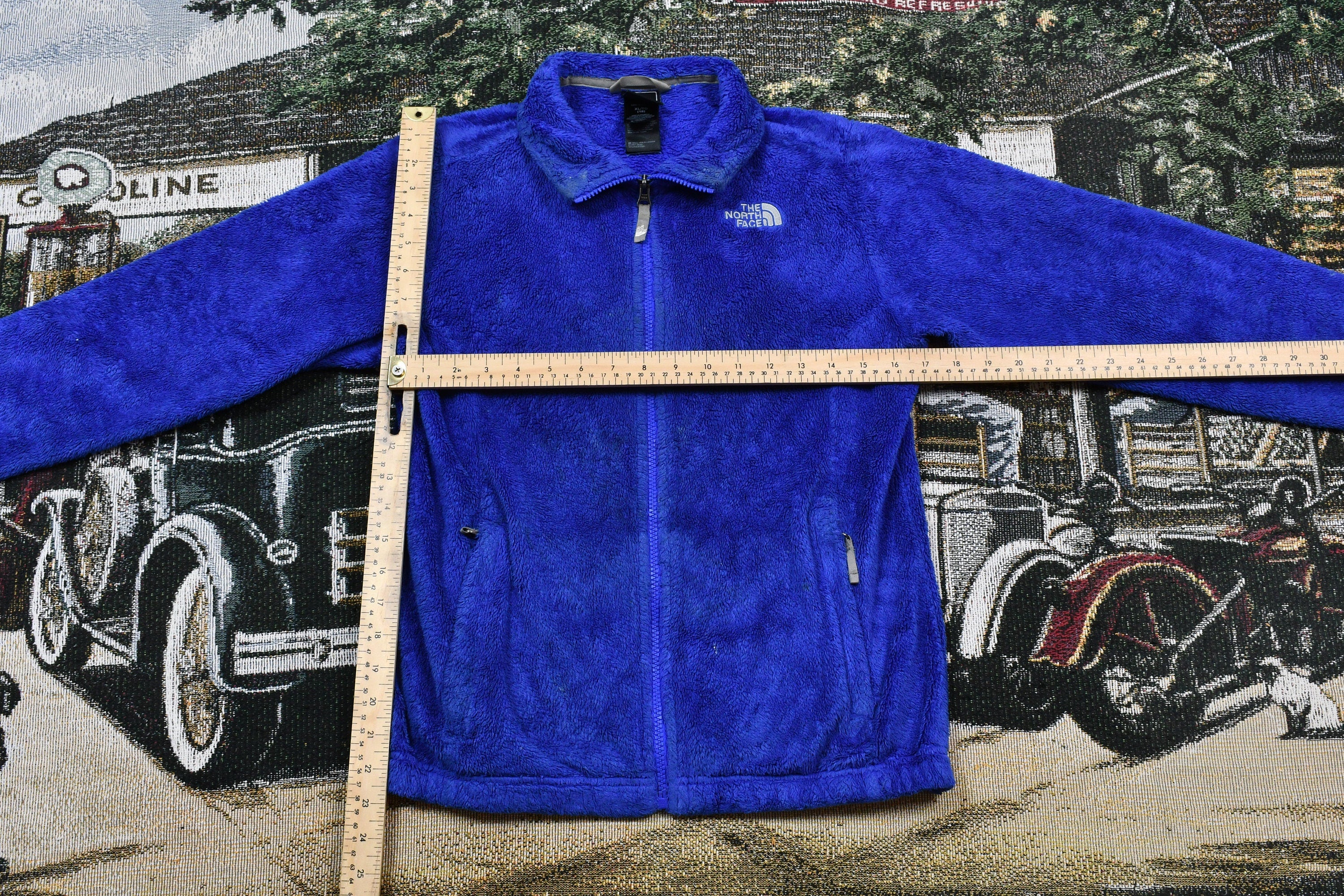 Vintage 1990s The North Face Full Zip Fuzzy Pile Fleece Sweater