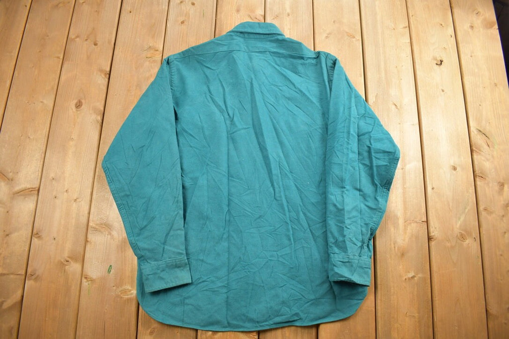 Vintage 1990s Green L.L.Bean Blank Button Up Shirt