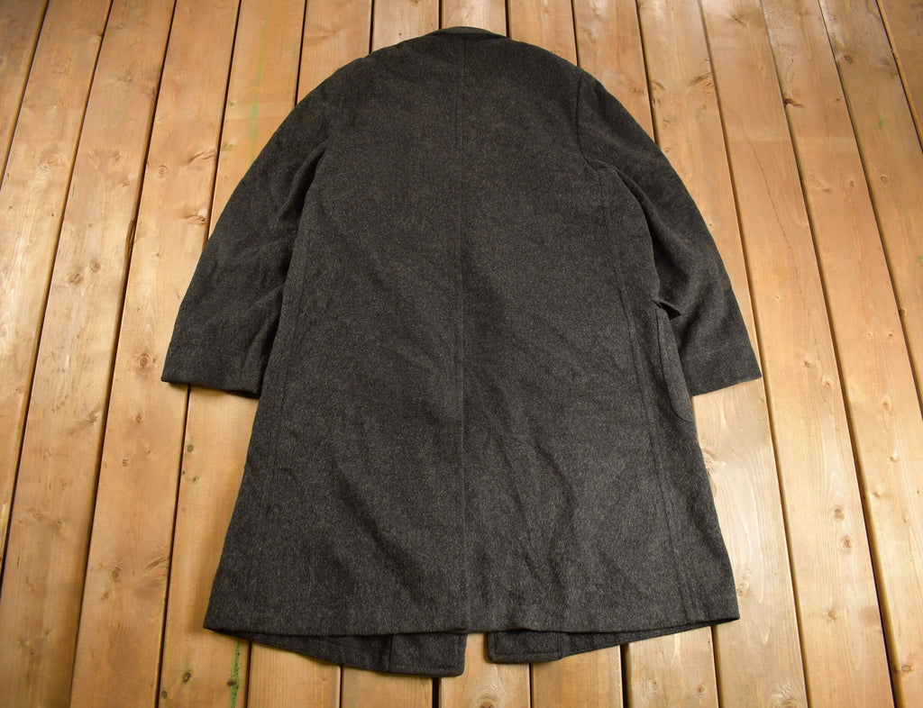 Vintage 1980s Supergora Wool Mohair Alpaca Long Trench Coat