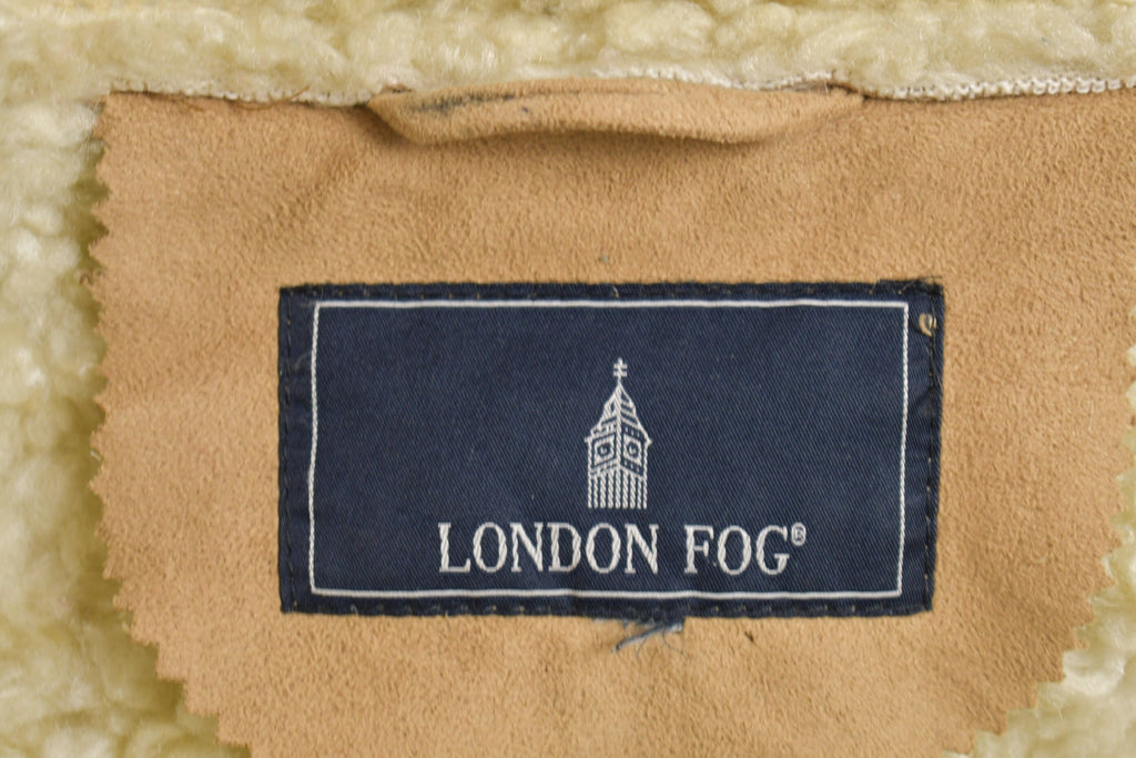 Vintage 1980s London Fog Faux Lambskin Sheerling Leather Jacket