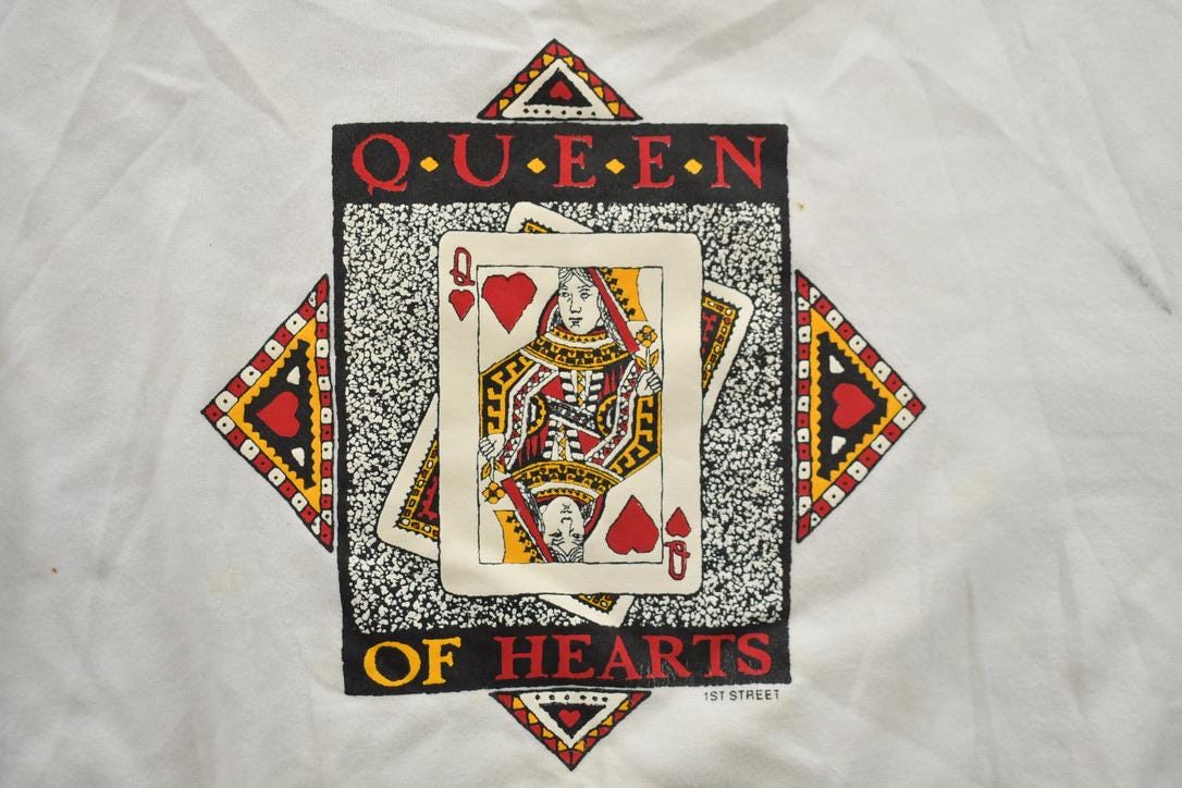Vintage 1990s Queen of Hearts Crewneck Sweatshirt