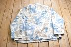 Vintage 1990s Floral Theme Fleece Zip Up Sweater
