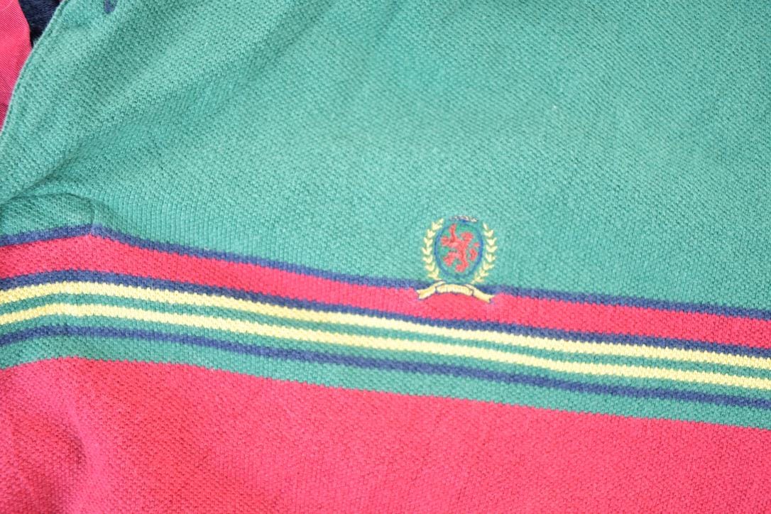 Vintage 1990s Tommy Hilfiger Quarter Button Up Polo Style Shirt