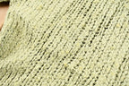Vintage 1990s Women's Sage Green Kenzie Button Detail Ribbed Chunky Knit Mock Neck Sweater