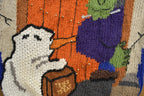 Vintage 1990s Halloween Theme Embroidered Knit Sweater