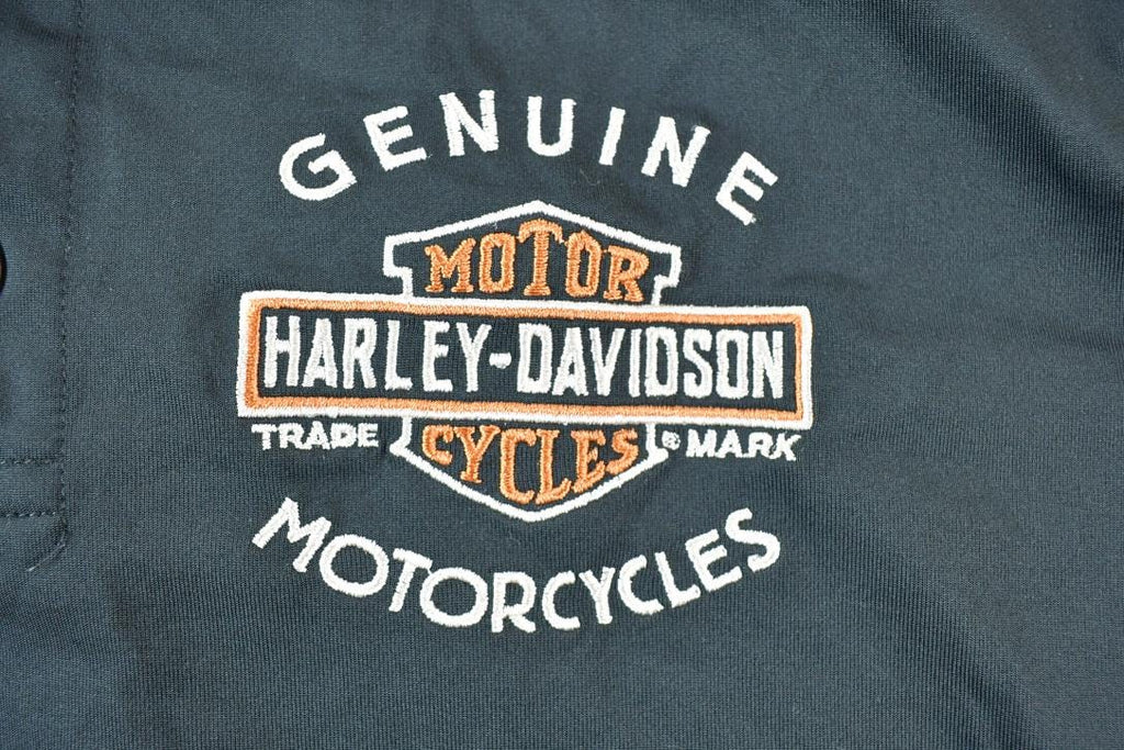 Vintage 1990s Harley Davidson Motorcycles Polo T-Shirt Made In USA