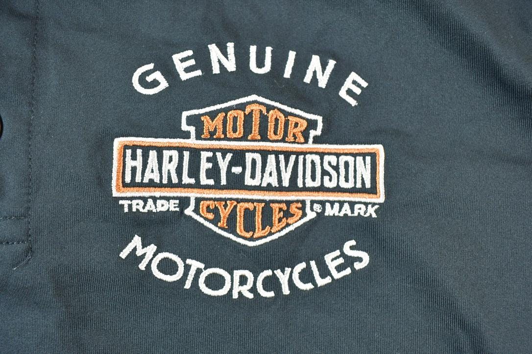 Vintage 1990s Harley Davidson Motorcycles Polo T-Shirt Made In USA
