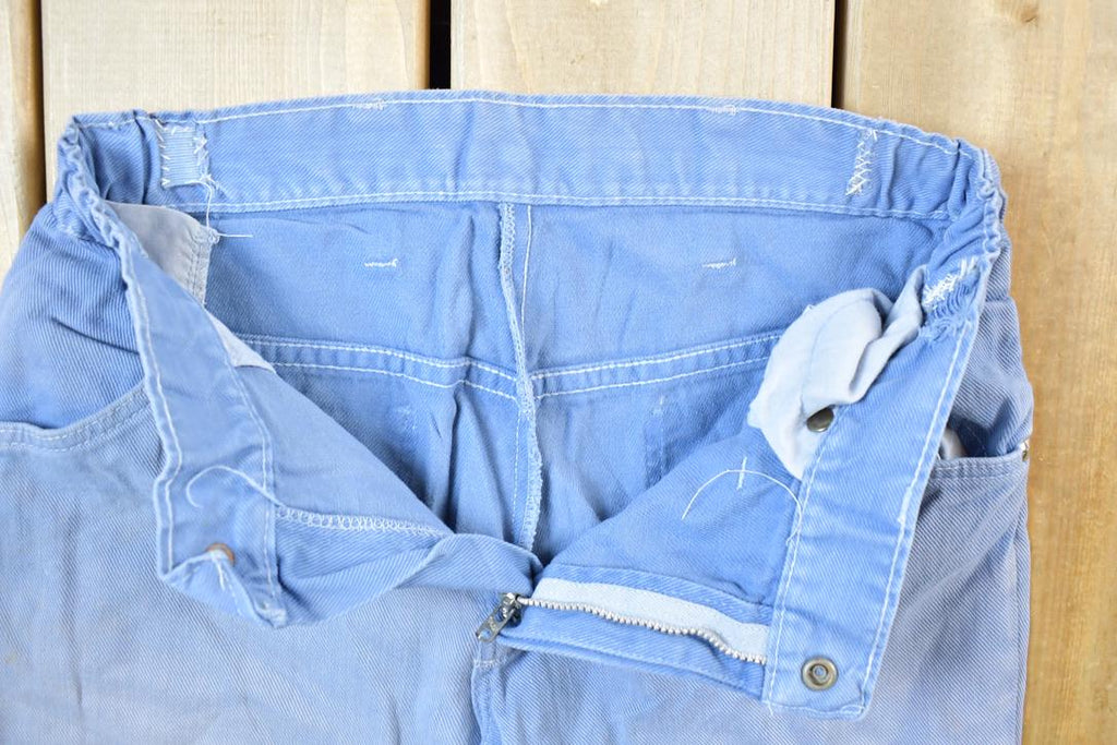 Vintage 1960s Bell Bottom Denim Hippie Festival Jeans Size 26 x 28 Made In USA