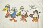 Vintage 1990s Daytona Beach Surfing Chickens Funny Graphic T-Shirt