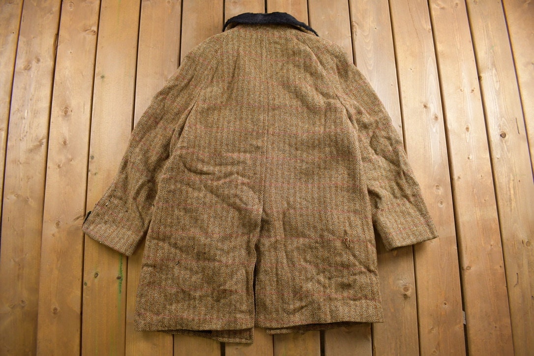 Vintage 1980s Beige Fur Collared Overcoat