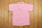 Vintage 1987 Pink "Cest La Vie!" Woman's Graphic Collared Shirt