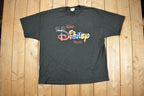 Vintage Y2k Walt Disney World Character Letter Graphic T Shirt / Mickey Pooh Goofy Donald Pluto Tiger