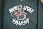 Vintage 1990s Broken Spoke Saloon Biker Graphic Crewneck Sweatshirt Men's 2XL