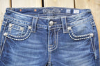 Vintage Y2K Miss Me Bedazzled Low Rise Jeans Size 26x32
