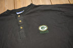 Vintage 1990s Green Bay Packers NFL Long Sleeve Henley T-Shirt
