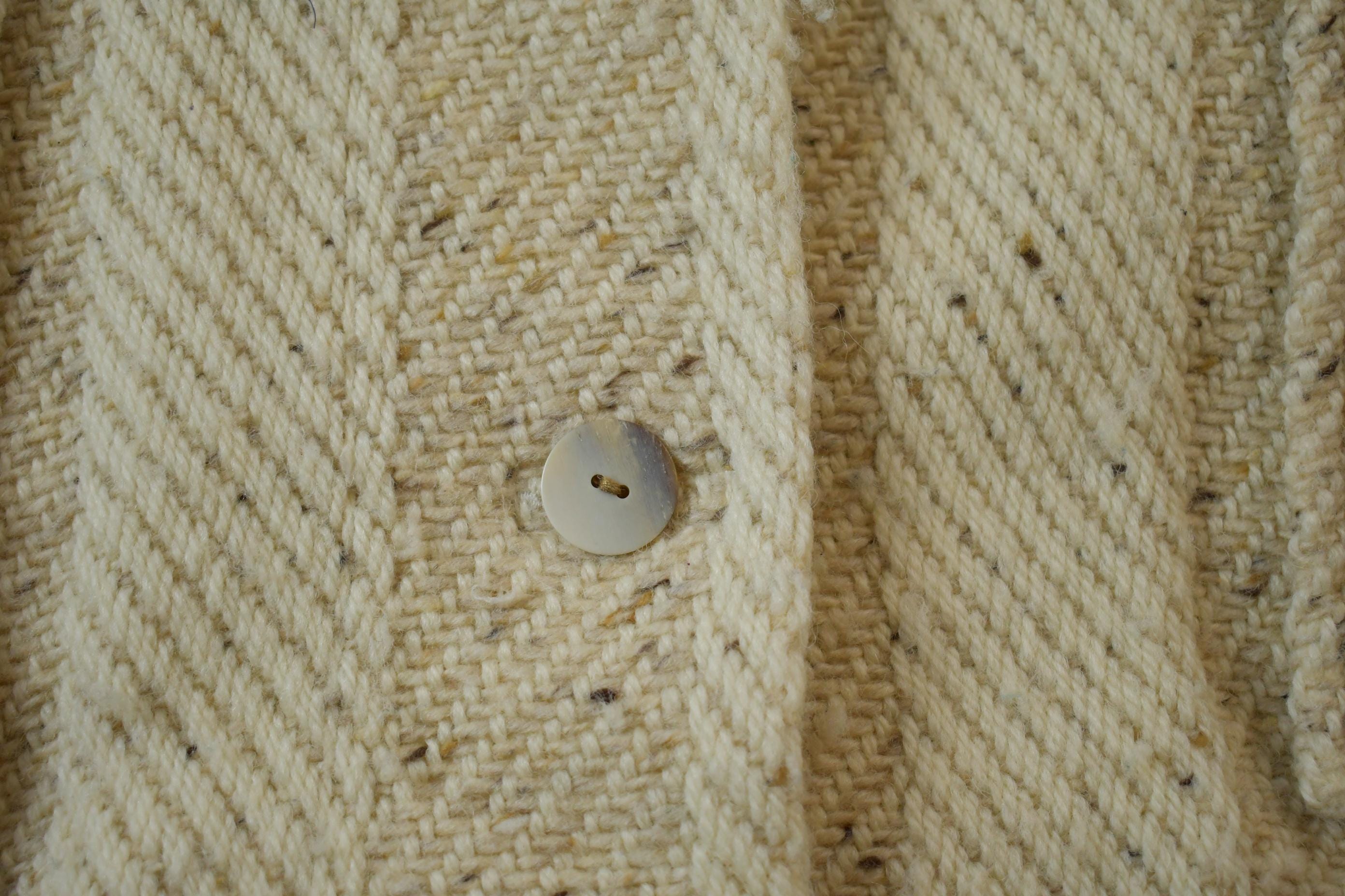 Vintage 1960s 100% Wool Striped Button Up Jacket