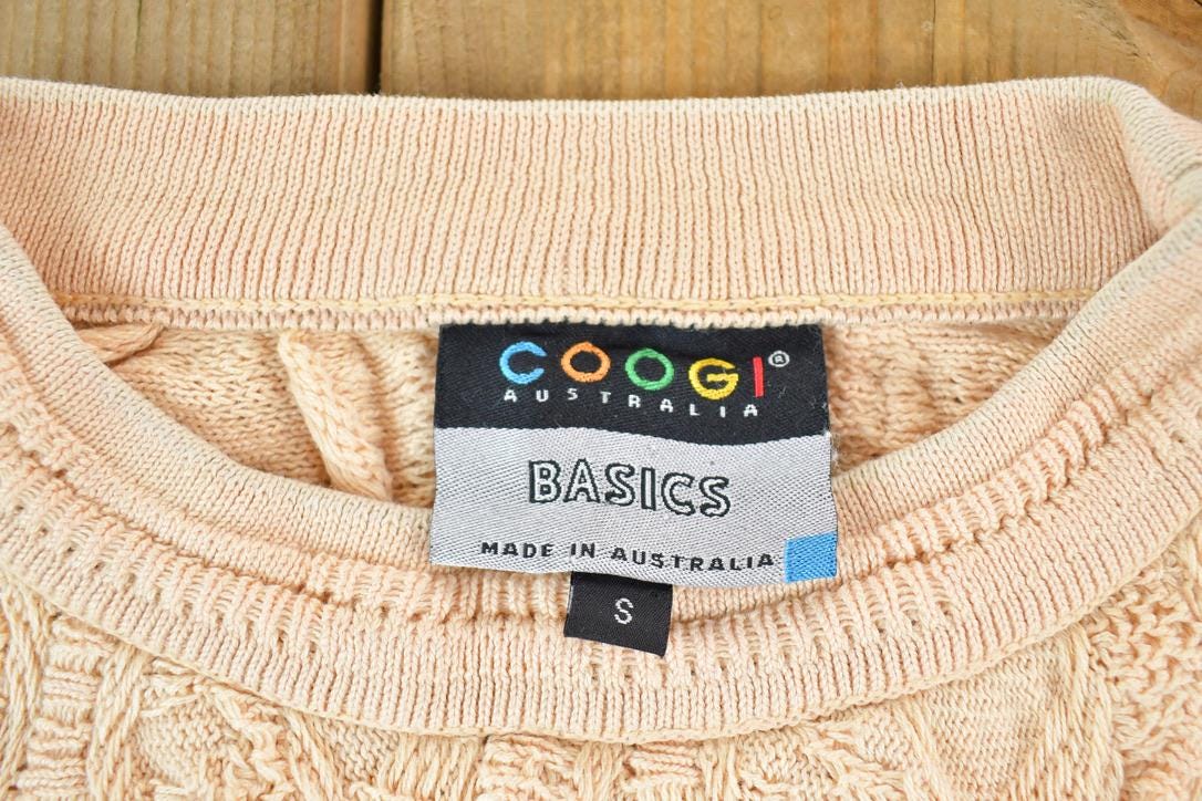 Vintage 1990s Coogi Made In Australia 3D knit 100% Cotton Abstract Pattern Crewneck Sweater /