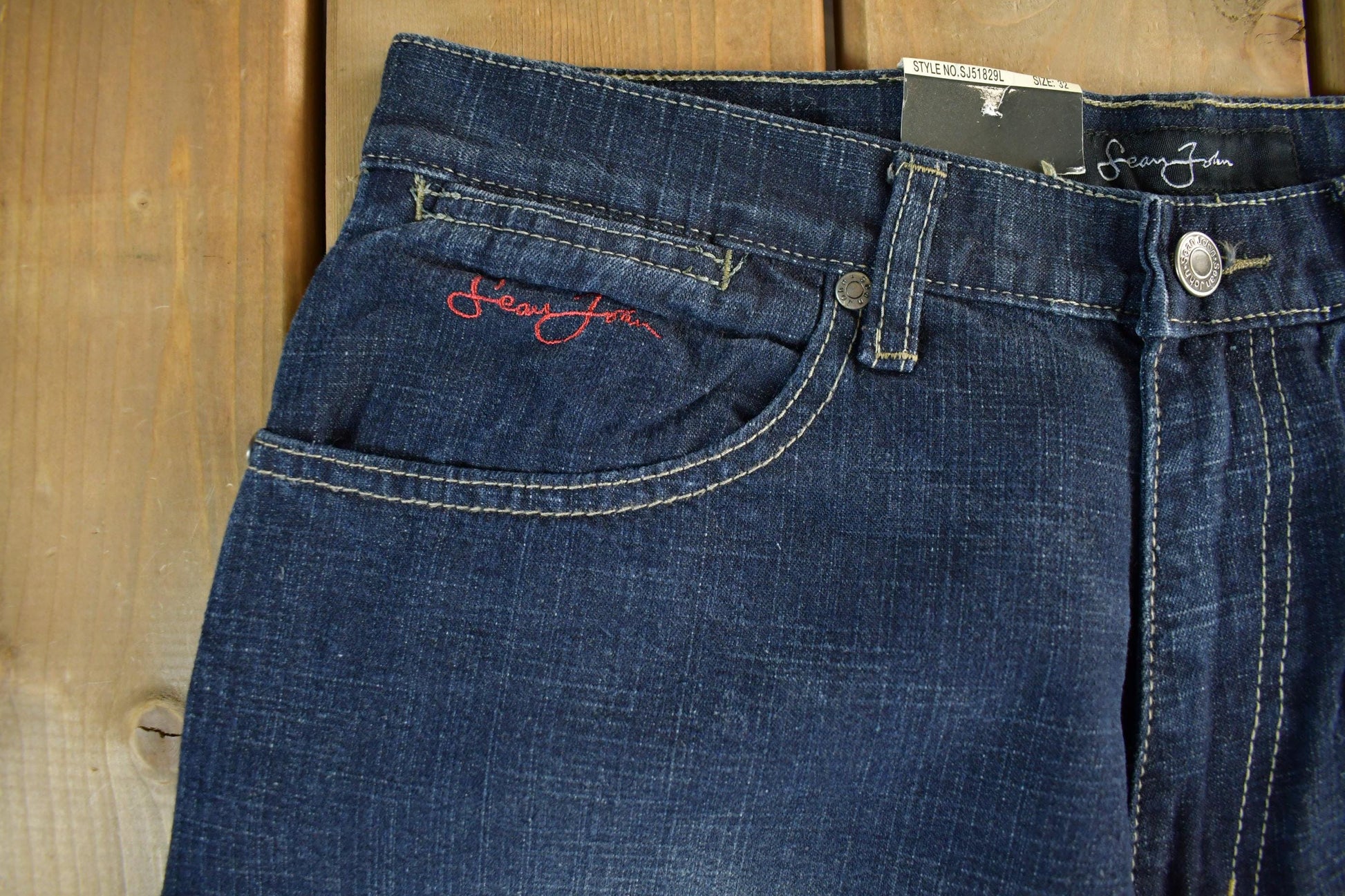 Vintage DEADSTOCK Y2K Sean John Hip Hop Denim Jeans Size 32 x 33