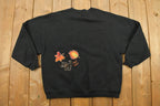 Vintage 1990s Witch Printed Graphic Crewneck Sweatshirt