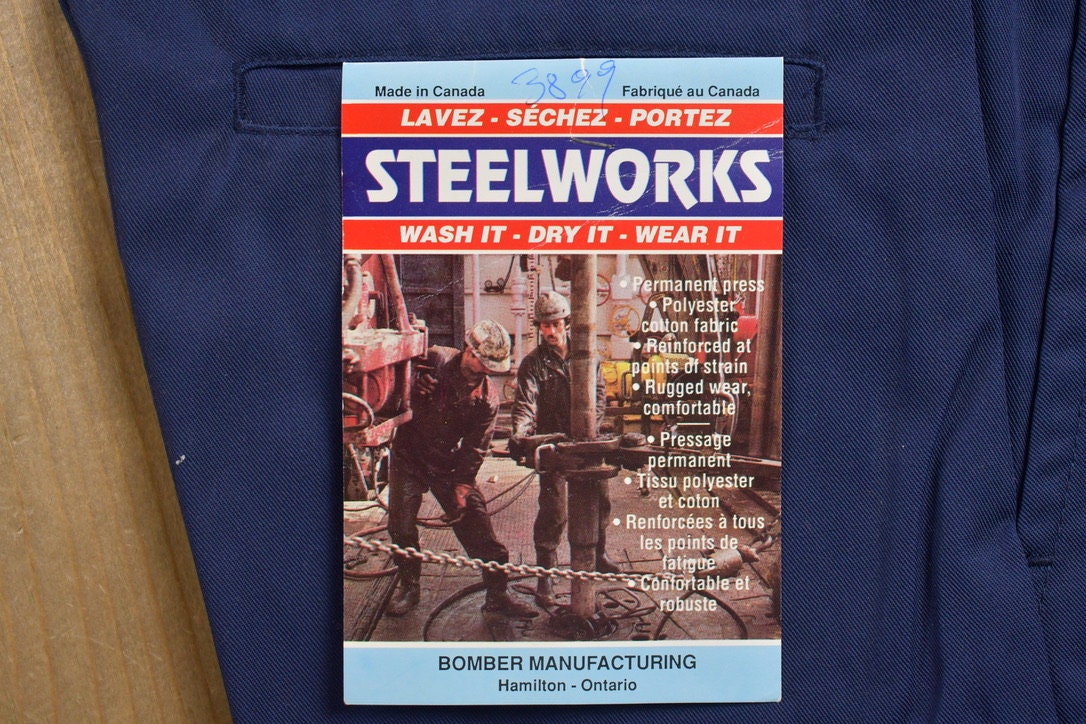 Deadstock Vintage 1980s Steelworks Pleated Trousers Size 30 x 31