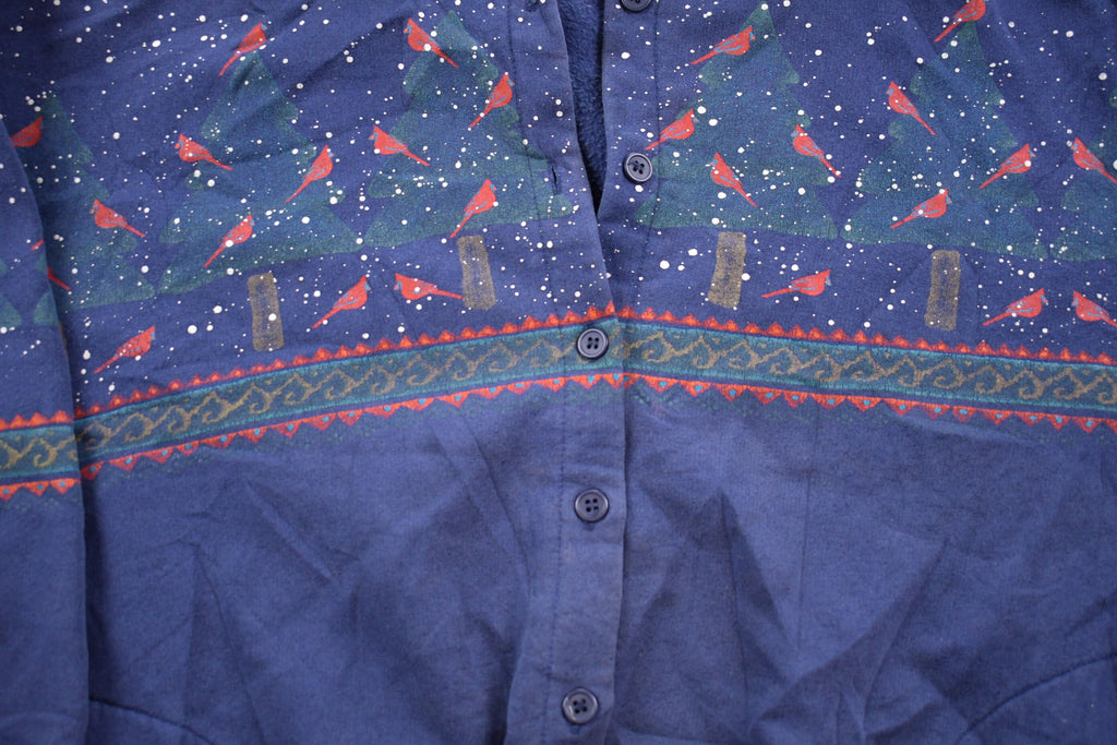 Vintage 1990s Nature All Over Print Double Collar Sweatshirt