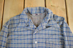 Vintage 1970s Levis Panatela Plaid Button Up Polo Shirt Men's Medium