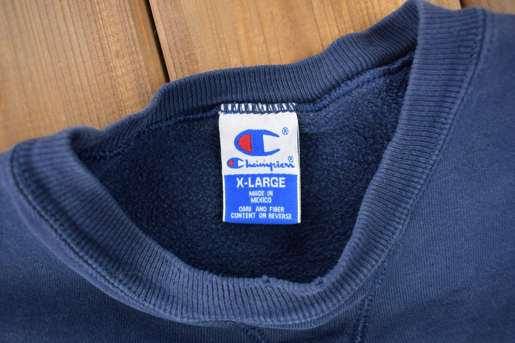 Vintage 1990s Champion Small Logo Embroidered Crewneck Sweatshirt Size XL