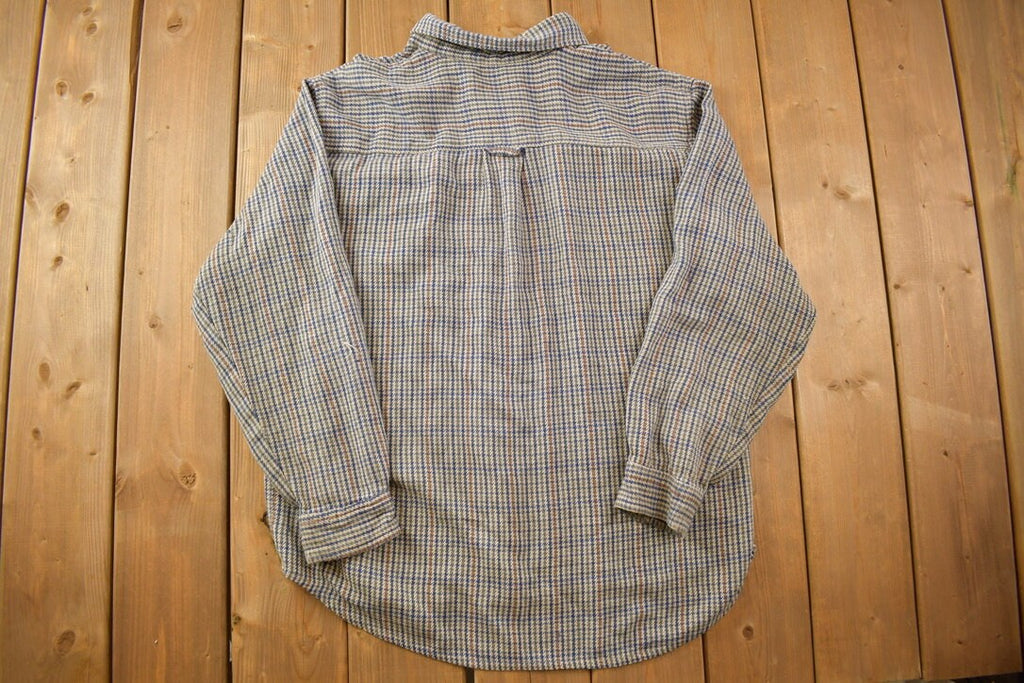 Vintage 1990s Atlantic Traders Plaid Flannel Button Up Shirt