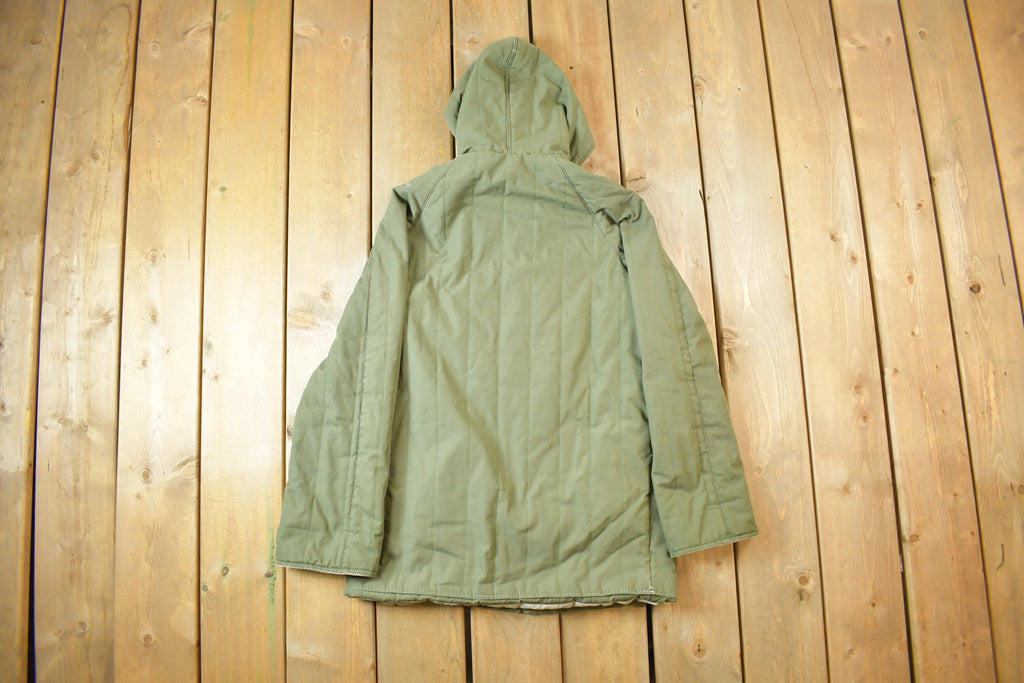 Vintage 1980s Military Styled Long Light Jacket