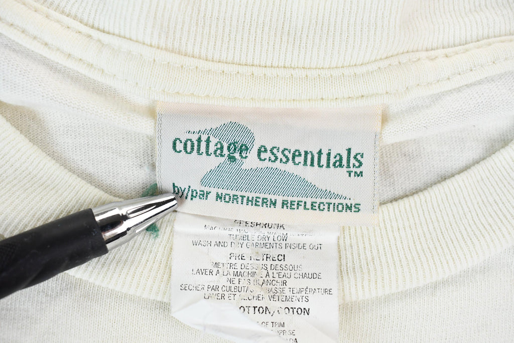 Vintage 1990s Northern Reflections Cottage Essentials Single Stitch Still Life Sketch Graphic T-Shirt